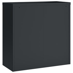 vidaXL Filing Cabinet Anthracite 90x40x130 cm Steel