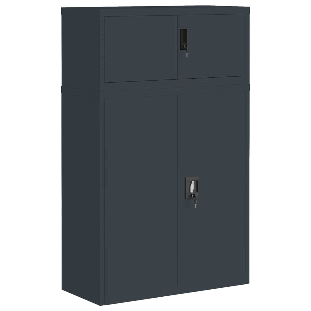 vidaXL Filing Cabinet Anthracite 90x40x145 cm Steel