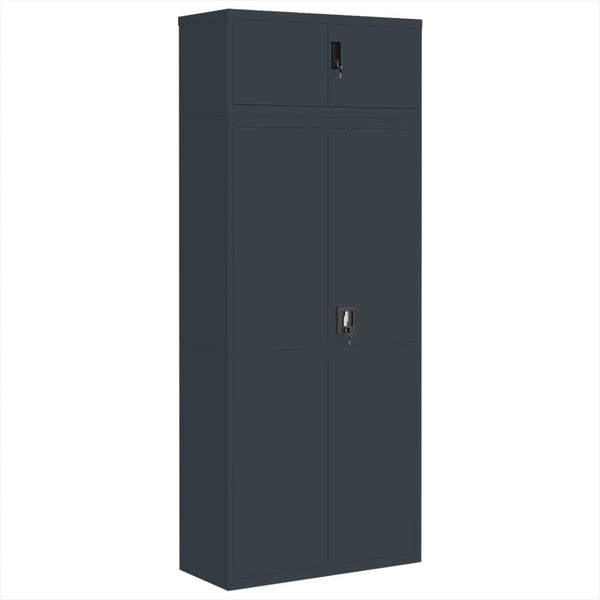 vidaXL Filing Cabinet Anthracite 90x40x220 cm Steel