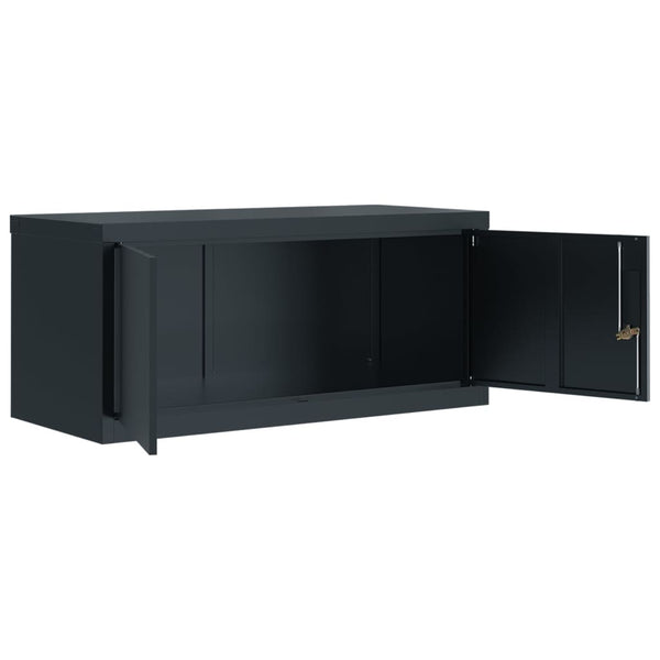vidaXL Filing Cabinet Anthracite 90x40x220 cm Steel
