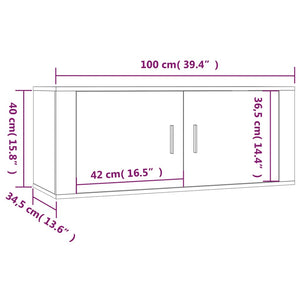 vidaXL 2-Piece TV Cabinet Set White Engineered Wood