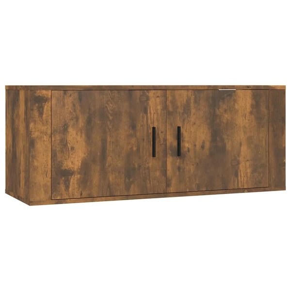 vidaXL 3-Piece TV Cabinet Set Smoked Oak Engineered Wood