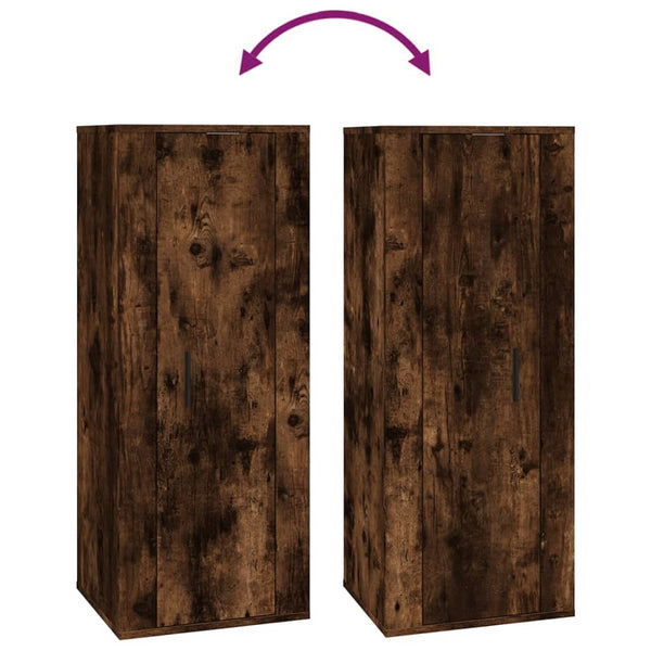 vidaXL 5-Piece TV Cabinet Set Smoked Oak Engineered Wood