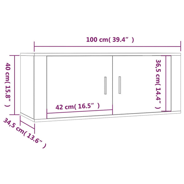 vidaXL 7-Piece TV Cabinet Set White Engineered Wood