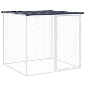vidaXL Chicken Coop with Roof Anthracite 103x98x90 cm Galvanized Steel