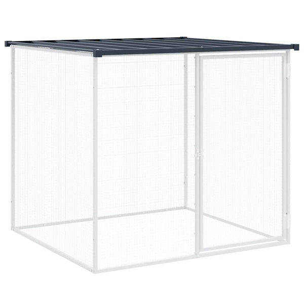 vidaXL Chicken Coop with Roof Anthracite 103x98x90 cm Galvanized Steel