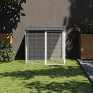 vidaXL Chicken Coop with Roof Anthracite 103x98x90 cm Galvanized Steel