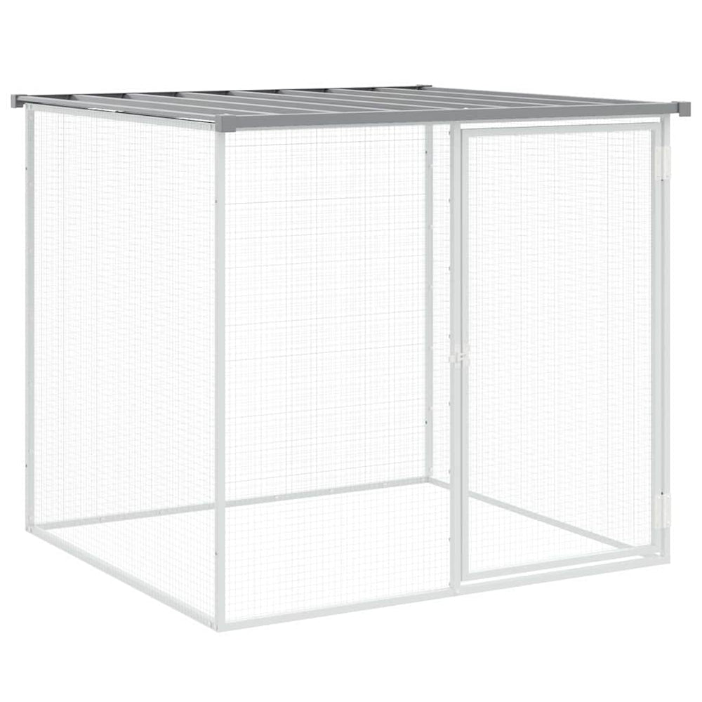 vidaXL Chicken Coop with Roof Light Grey 103x98x90 cm Galvanized Steel