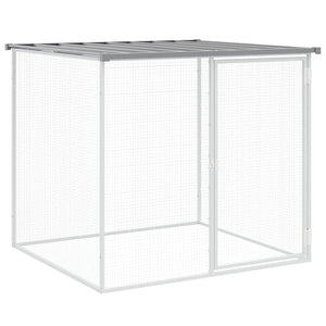 vidaXL Chicken Coop with Roof Light Grey 103x98x90 cm Galvanized Steel