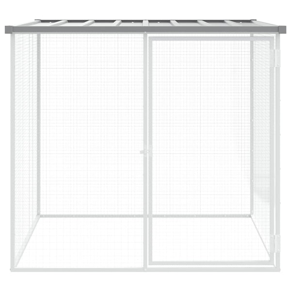 vidaXL Chicken Coop with Roof Light Grey 103x98x90 cm Galvanized Steel