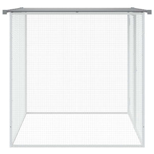 vidaXL Chicken Coop with Roof Light Grey 103x98x90 cm Galvanized Steel
