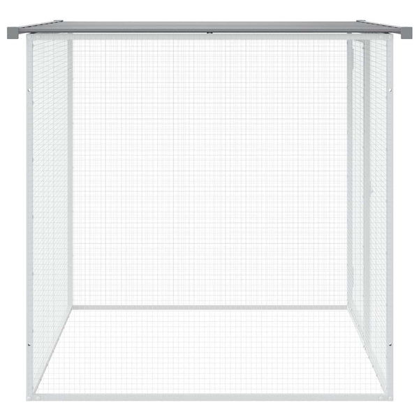 vidaXL Chicken Coop with Roof Light Grey 103x98x90 cm Galvanized Steel