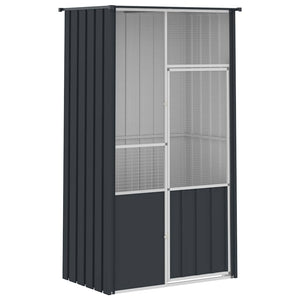 vidaXL Aviary Anthracite 115x78x200 cm Galvanized Steel