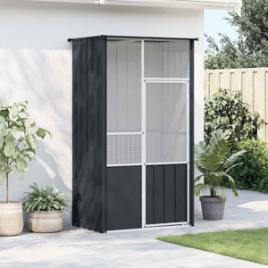 vidaXL Aviary Anthracite 115x78x200 cm Galvanized Steel