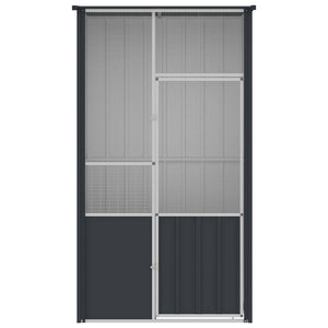 vidaXL Aviary Anthracite 115x78x200 cm Galvanized Steel