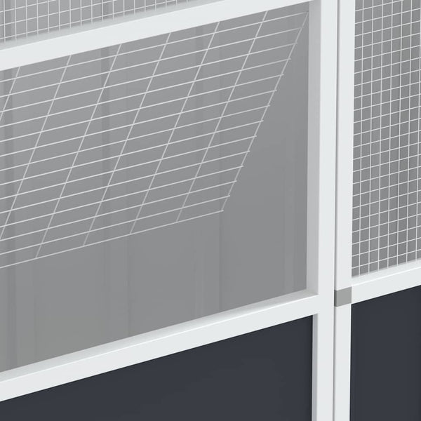 vidaXL Aviary Anthracite 115x78x200 cm Galvanized Steel