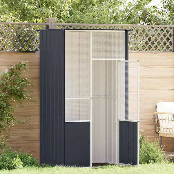 vidaXL Aviary Anthracite 115x78x200 cm Galvanized Steel