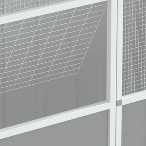vidaXL Aviary Grey 115x78x200 cm Galvanized Steel