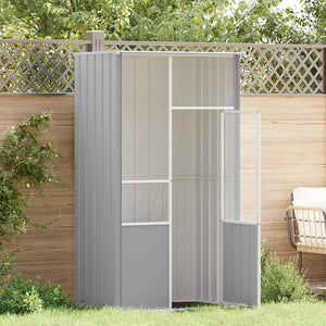 vidaXL Aviary Grey 115x78x200 cm Galvanized Steel