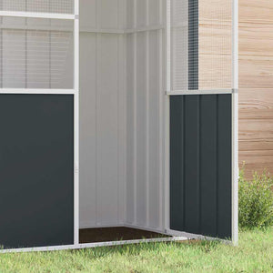 vidaXL Aviary Anthracite 215x78x200 cm Galvanized Steel