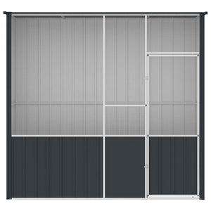 vidaXL Aviary Anthracite 215x78x200 cm Galvanized Steel