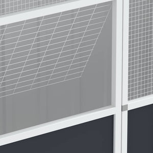 vidaXL Aviary Anthracite 215x78x200 cm Galvanized Steel