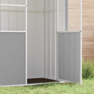 vidaXL Aviary Gray 215x78x200 cm Galvanized Steel