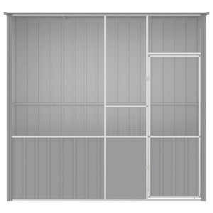 vidaXL Aviary Gray 215x78x200 cm Galvanized Steel