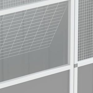 vidaXL Aviary Gray 215x78x200 cm Galvanized Steel
