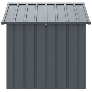 vidaXL Dog Kennel with Roof Black 117x103x102 cm Galvanized Steel