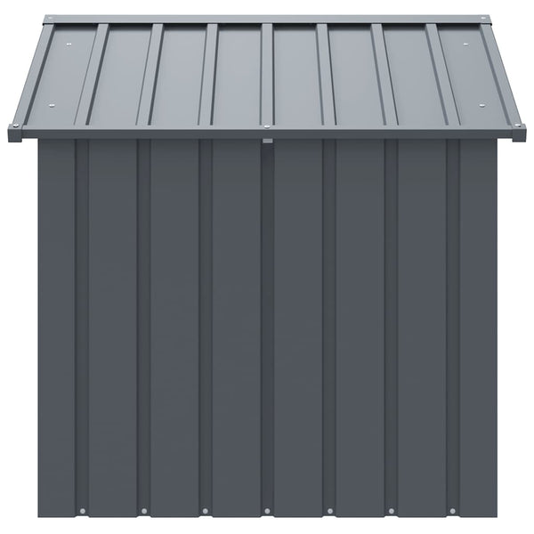 vidaXL Dog Kennel with Roof Black 117x103x102 cm Galvanized Steel