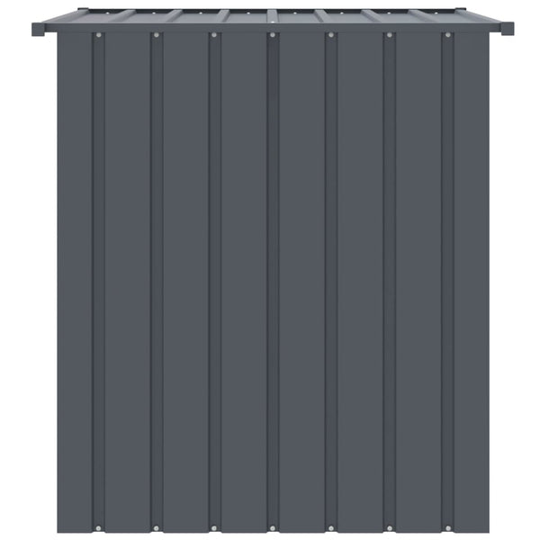 vidaXL Dog Kennel with Roof Black 110x103x109 cm Galvanized Steel