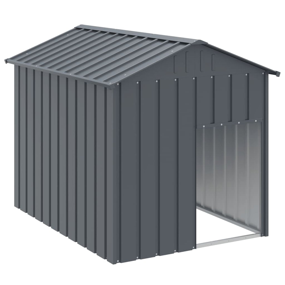 vidaXL Dog Kennel with Roof Anthracite 117x153x123cm Galvanized Steel