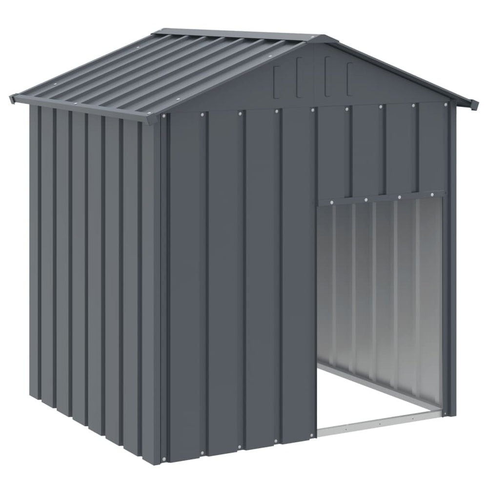 vidaXL Dog Kennel with Roof Anthracite 117x103x123 cm Galvanized Steel