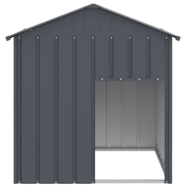 vidaXL Dog Kennel with Roof Anthracite 117x103x123 cm Galvanized Steel