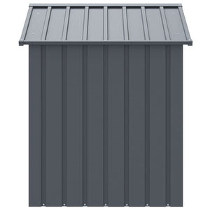 vidaXL Dog Kennel with Roof Anthracite 117x103x123 cm Galvanized Steel