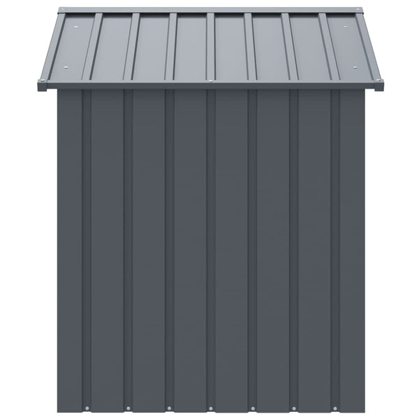 vidaXL Dog Kennel with Roof Anthracite 117x103x123 cm Galvanized Steel