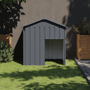 vidaXL Dog Kennel with Roof Anthracite 117x103x123 cm Galvanized Steel