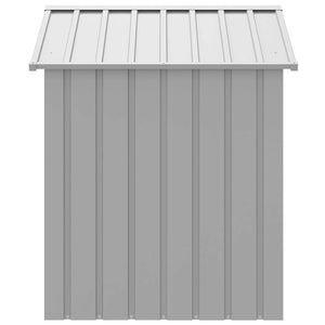 vidaXL Dog Kennel with Roof Light Grey 117x103x123 cm Galvanised Steel