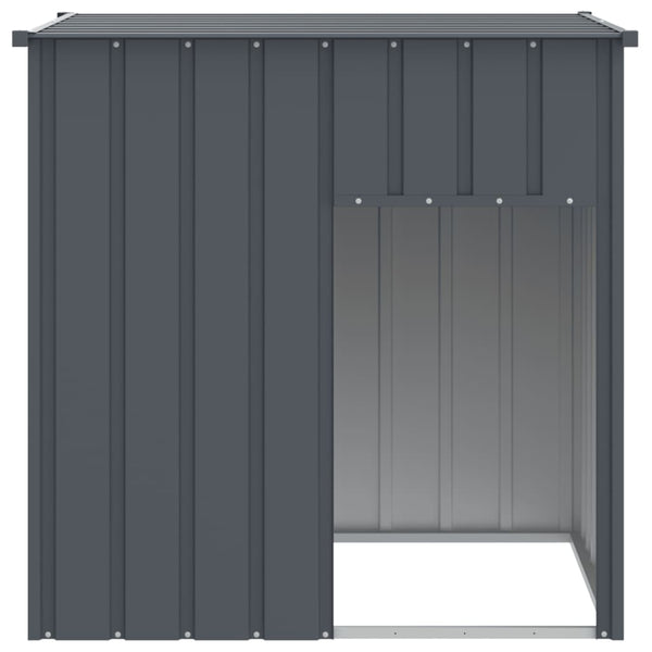 vidaXL Dog Kennel with Roof Anthracite 110x103x109 cm Galvanized Steel