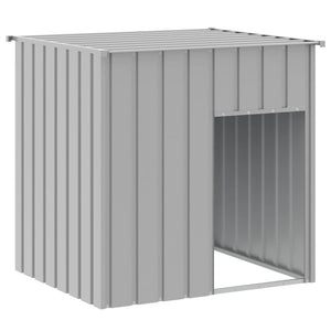 vidaXL Dog Kennel with Roof Light Grey 110 x 103 x 109 cm Galvanised Steel