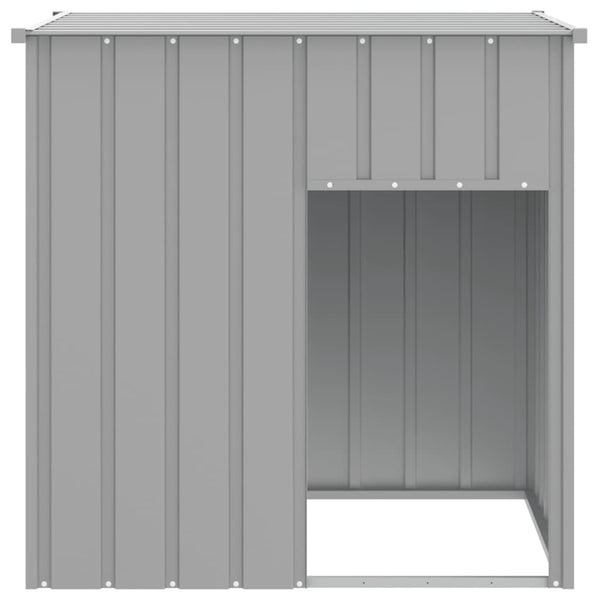 vidaXL Dog Kennel with Roof Light Grey 110 x 103 x 109 cm Galvanised Steel