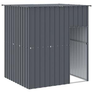 vidaXL Dog Kennel with Roof Anthracite 165x153x181 cm Galvanized Steel