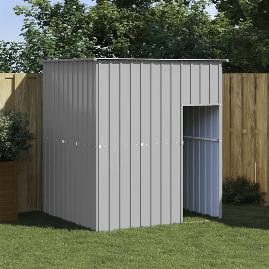 vidaXL Dog Kennel with Roof Light Grey 165x153x181 cm Galvanised Steel