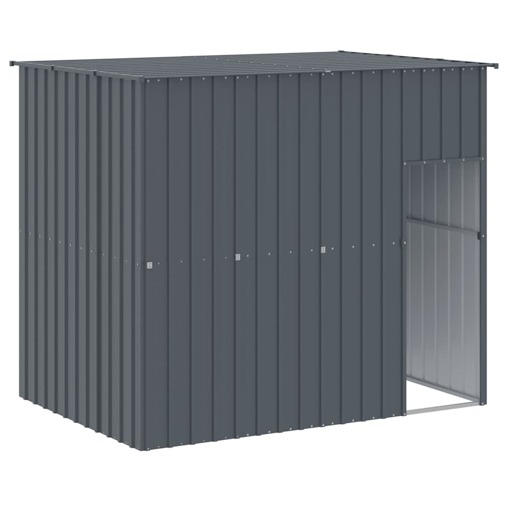 vidaXL Dog Kennel with Roof Anthracite 214x153x181 cm Galvanized Steel