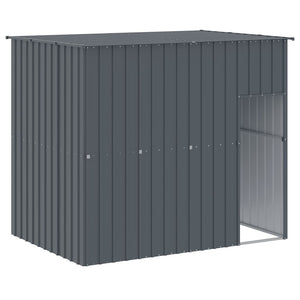 vidaXL Dog Kennel with Roof Anthracite 214x153x181 cm Galvanized Steel