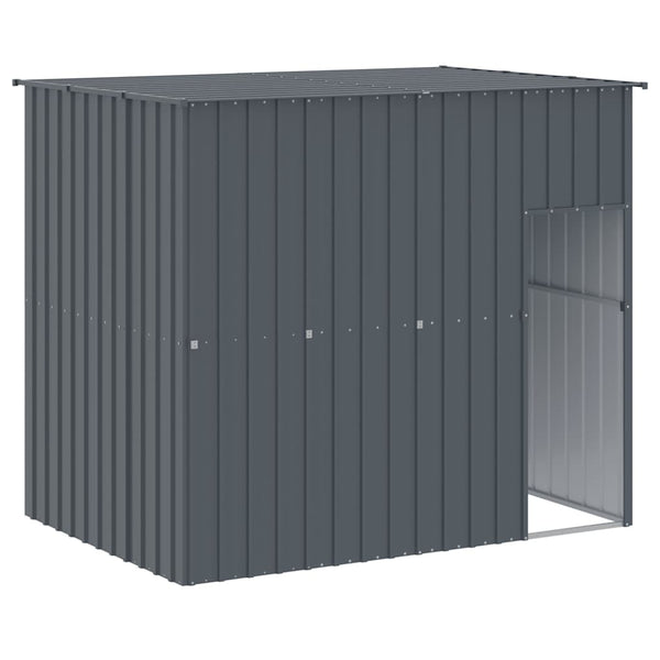 vidaXL Dog Kennel with Roof Anthracite 214x153x181 cm Galvanized Steel