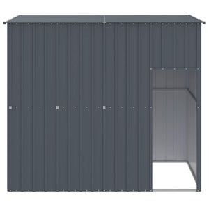 vidaXL Dog Kennel with Roof Anthracite 214x153x181 cm Galvanized Steel