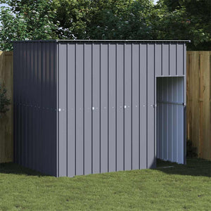 vidaXL Dog Kennel with Roof Anthracite 214x153x181 cm Galvanized Steel