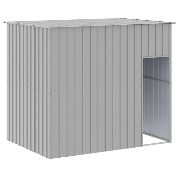 vidaXL Dog Kennel with Roof Light Grey 214x153x181 cm Galvanized Steel
